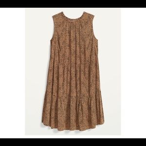 XXL Old Navy tiered leopard print dress